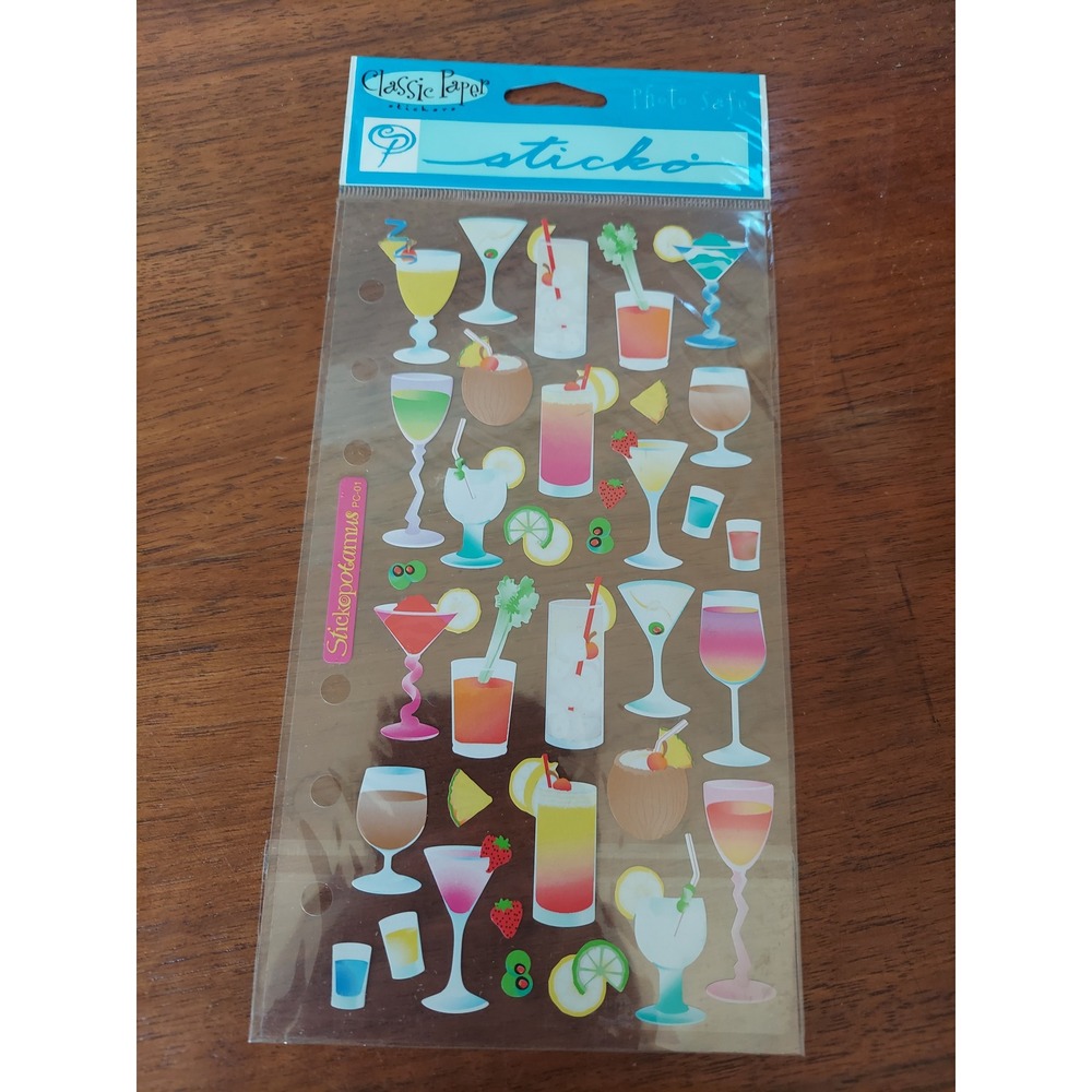 Classic Wine Stickers Cocktails‎ Drinks Scrapbooking Craft